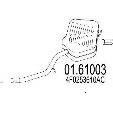 MTS 0161003 Глушник вихлопних газів кінцевий
