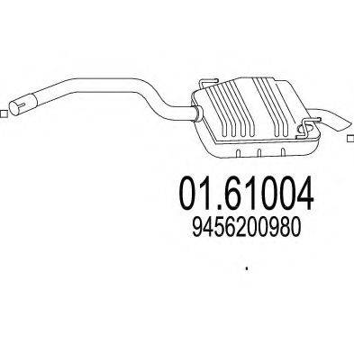 MTS 0161004 Глушник вихлопних газів кінцевий