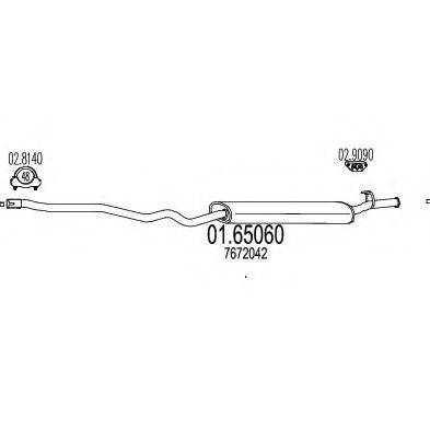 MTS 0165060 Глушник вихлопних газів кінцевий