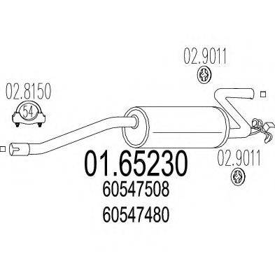 MTS 0165230 Глушник вихлопних газів кінцевий