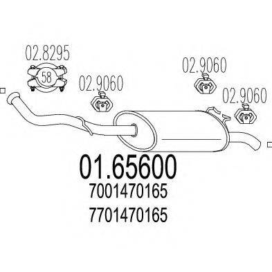 MTS 0165600 Глушник вихлопних газів кінцевий