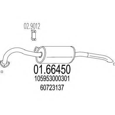 MTS 0166450 Глушник вихлопних газів кінцевий