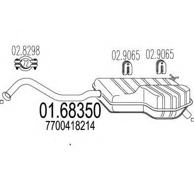 MTS 0168350 Глушник вихлопних газів кінцевий