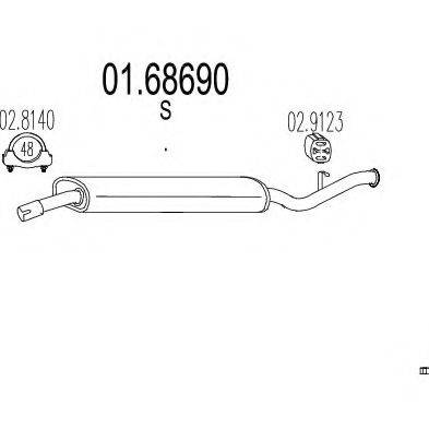 MTS 0168690 Глушник вихлопних газів кінцевий