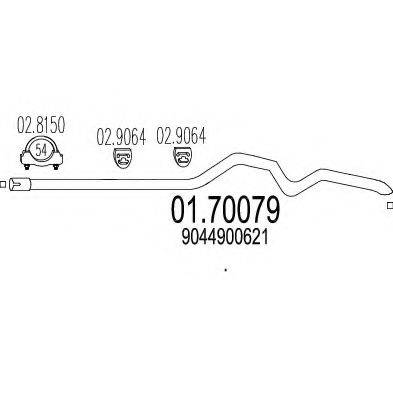 MTS 0170079 Труба вихлопного газу