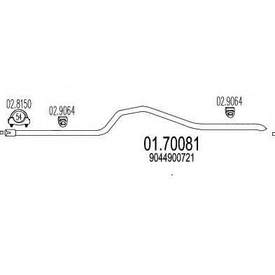 MTS 0170081 Труба вихлопного газу