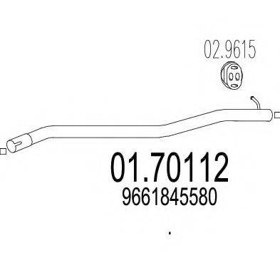MTS 0170112 Труба вихлопного газу