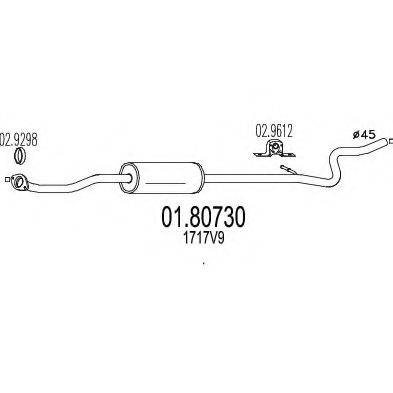 MTS 0180730 Середній глушник вихлопних газів