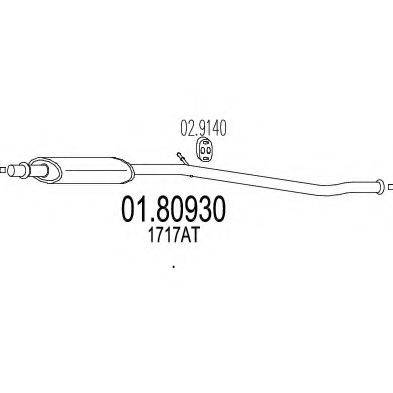 MTS 0180930 Середній глушник вихлопних газів