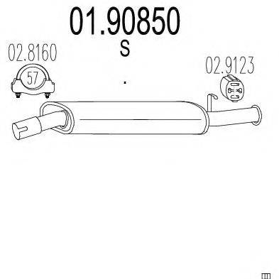 MTS 0190850 Глушник вихлопних газів кінцевий
