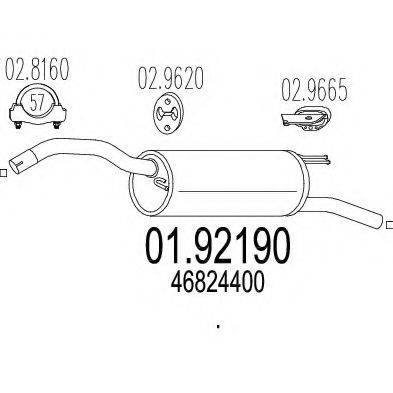 MTS 0192190 Глушник вихлопних газів кінцевий