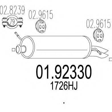 MTS 0192330 Глушник вихлопних газів кінцевий