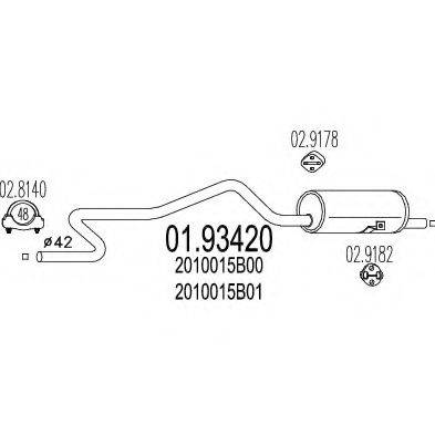 MTS 0193420 Глушник вихлопних газів кінцевий