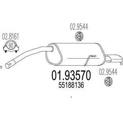 MTS 0193570 Глушник вихлопних газів кінцевий