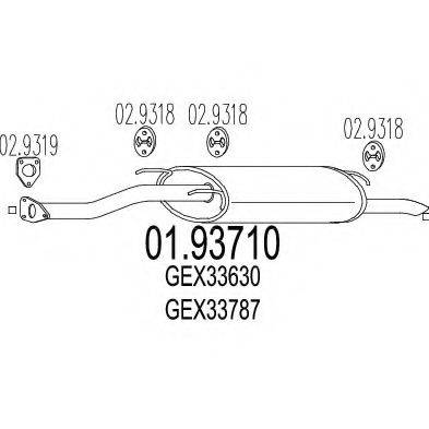 MTS 0193710 Глушник вихлопних газів кінцевий