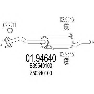 MTS 0194640 Глушник вихлопних газів кінцевий