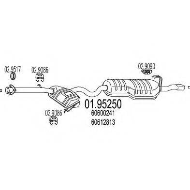 MTS 0195250 Глушник вихлопних газів кінцевий