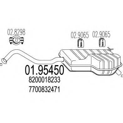 MTS 0195450 Глушник вихлопних газів кінцевий