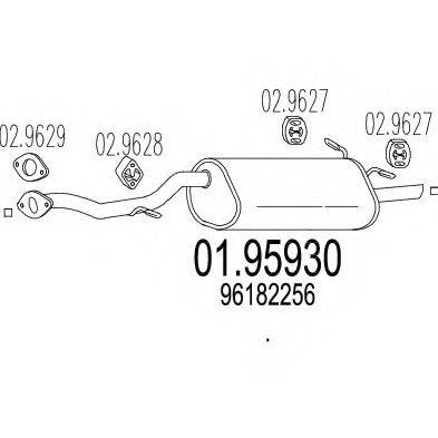 MTS 0195930 Глушник вихлопних газів кінцевий