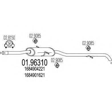 MTS 0196310 Глушник вихлопних газів кінцевий