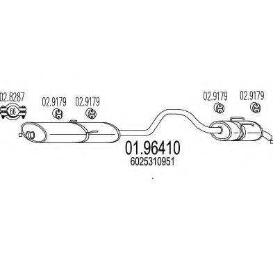 MTS 0196410 Глушник вихлопних газів кінцевий