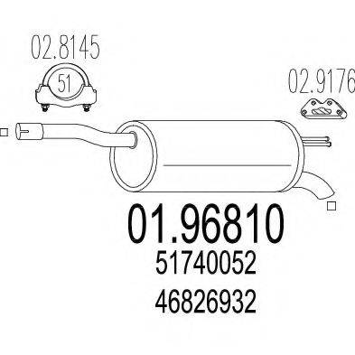 MTS 0196810 Глушник вихлопних газів кінцевий