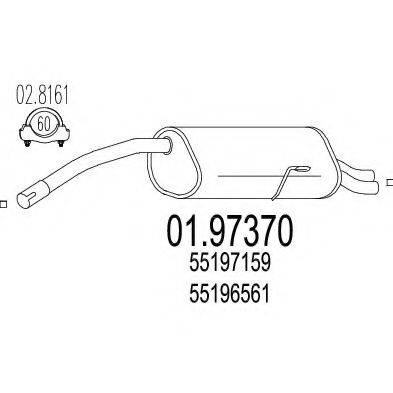 MTS 0197370 Глушник вихлопних газів кінцевий