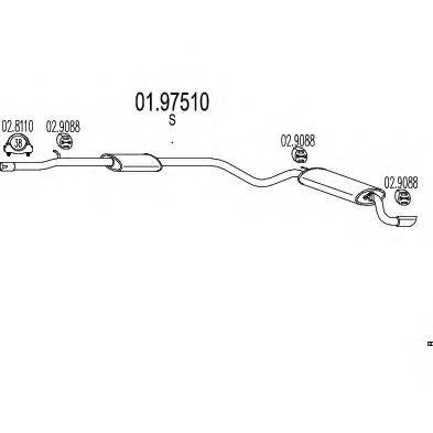 MTS 0197510 Глушник вихлопних газів кінцевий