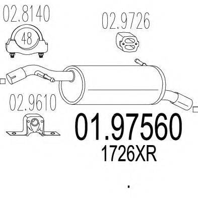 MTS 0197560 Глушник вихлопних газів кінцевий