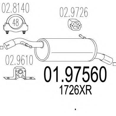 MTS 0197560 Глушник вихлопних газів кінцевий