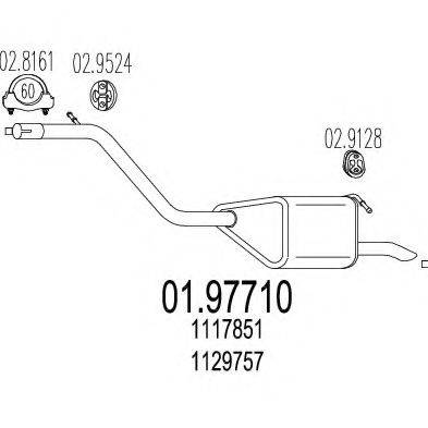 MTS 0197710 Глушник вихлопних газів кінцевий