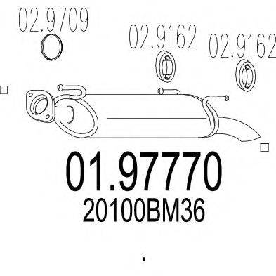 MTS 0197770 Глушник вихлопних газів кінцевий