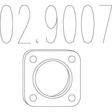 MTS 029007 Прокладка, труба вихлопного газу