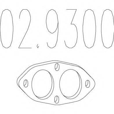 MTS 029300 Прокладка, труба вихлопного газу