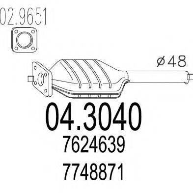 MTS 043040 Каталізатор