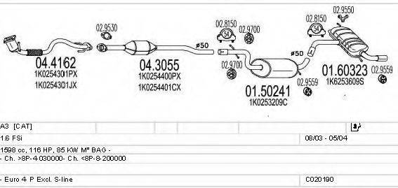 MTS C020190000555 Система випуску ОГ