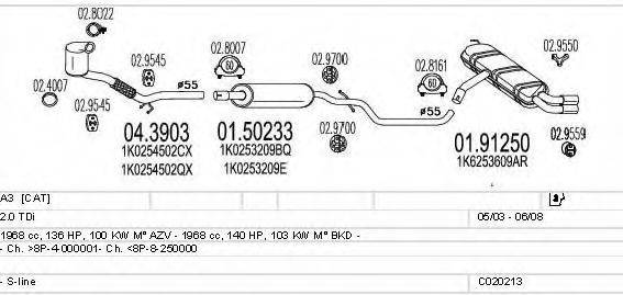 MTS C020213003488 Система випуску ОГ