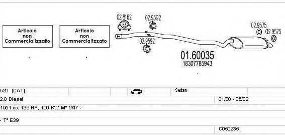 MTS C050235009003 Система випуску ОГ