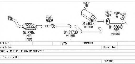 MTS C070263001203 Система випуску ОГ