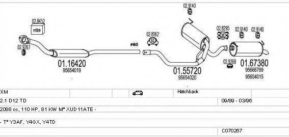 MTS C070267001207 Система випуску ОГ