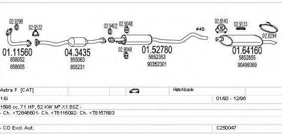 MTS C250047005048 Система випуску ОГ