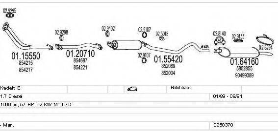 MTS C250370005090 Система випуску ОГ