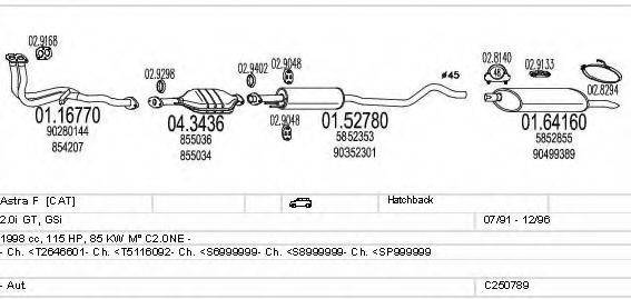 MTS C250789003261 Система випуску ОГ