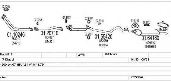 MTS C250849007025 Система випуску ОГ