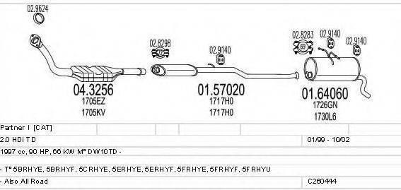 MTS C260444005578 Система випуску ОГ