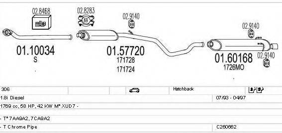 MTS C260662006540 Система випуску ОГ