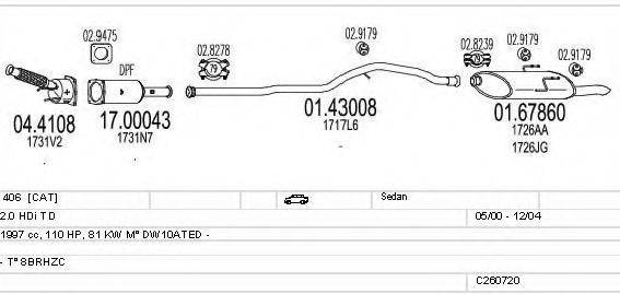 MTS C260720010636 Система випуску ОГ