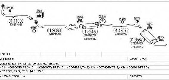 MTS C280273006838 Система випуску ОГ