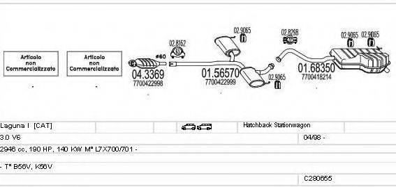 MTS C280655008100 Система випуску ОГ