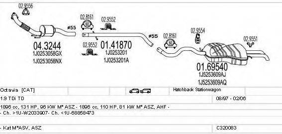 MTS C320083006426 Система випуску ОГ